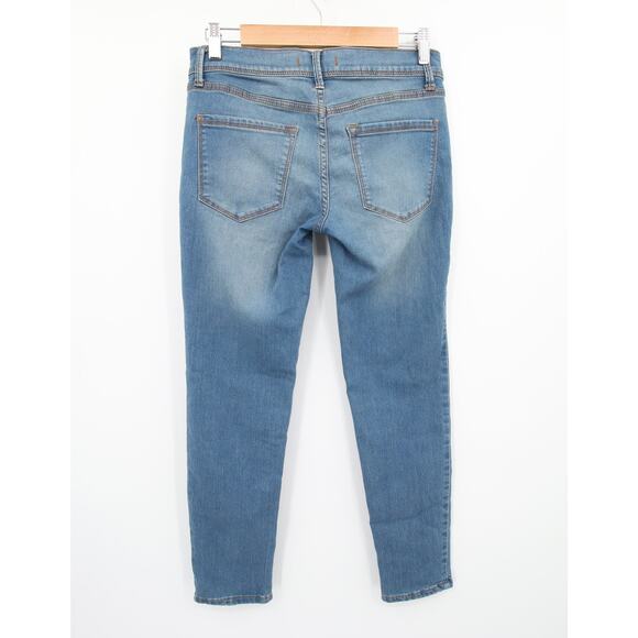 Free People Jeans Blue Skinny Jean Light Wash Distressed Denim Stretchy Size 26 - Picture 12 of 12